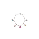 White Gold Charm Bracelet - Zumorrud